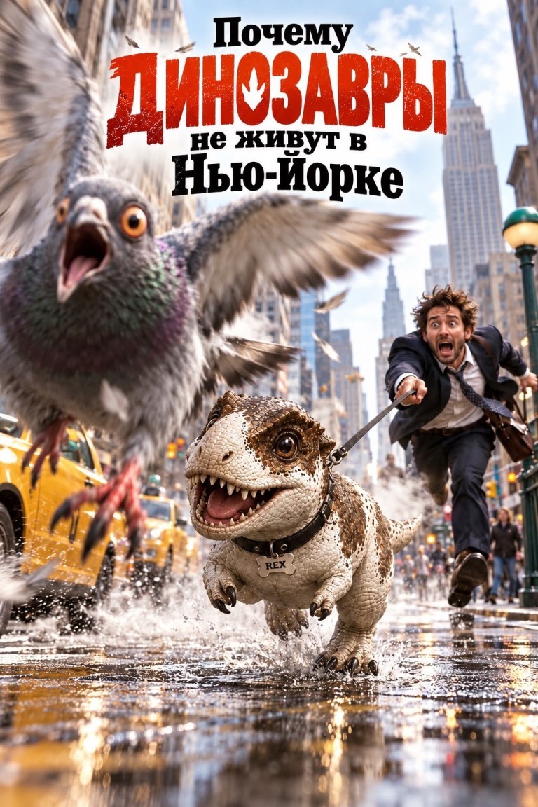 Почему  динозавры не живут в Нью-Йорке - p[nkhippo